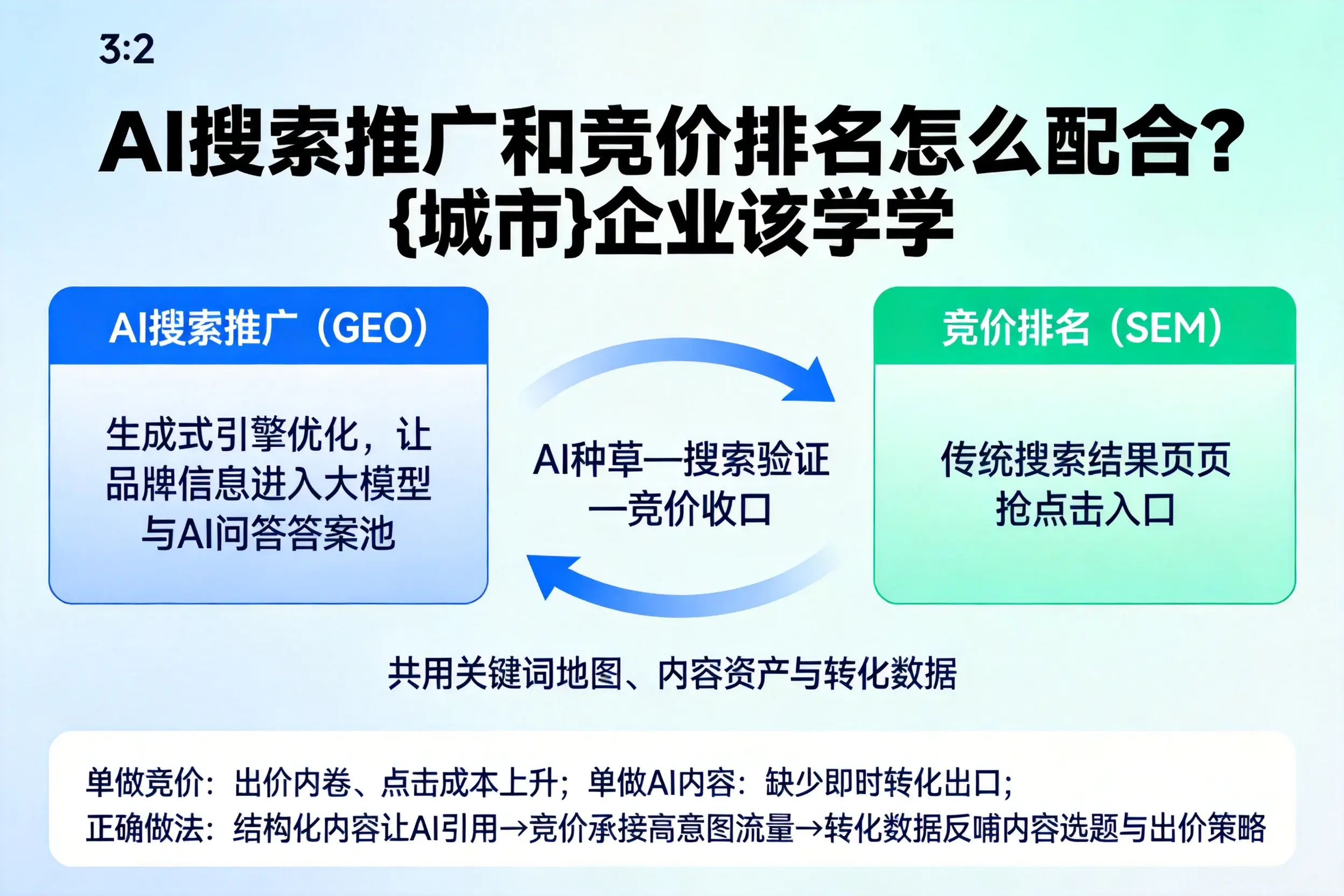 AI搜索推广和竞价排名怎么配合？陇南企业该学学