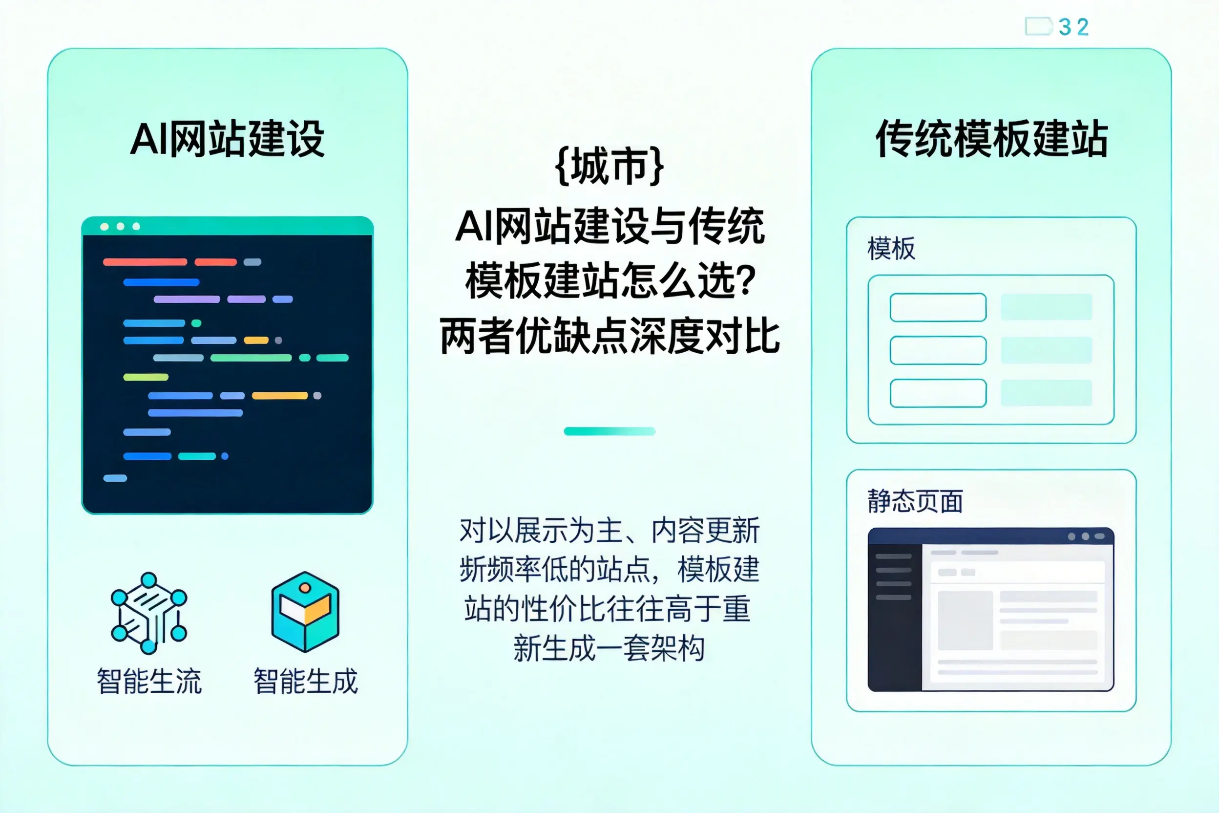 陇南AI网站建设与传统模板建站怎么选？两者优缺点深度对比
