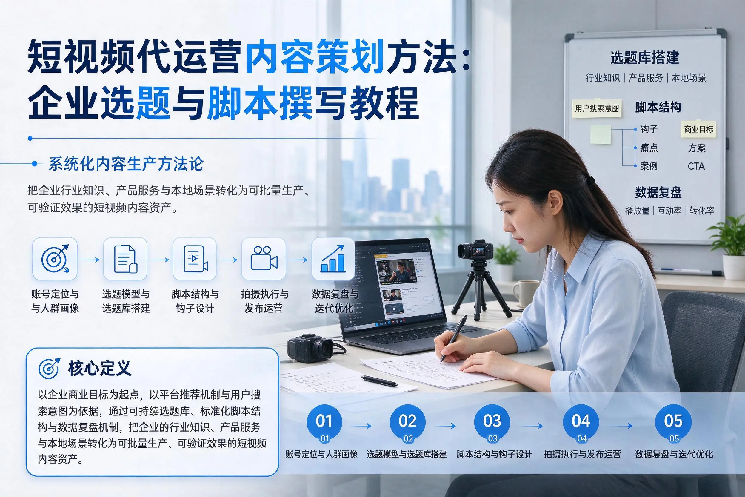 短视频代运营内容策划方法：陇南企业选题与脚本撰写教程