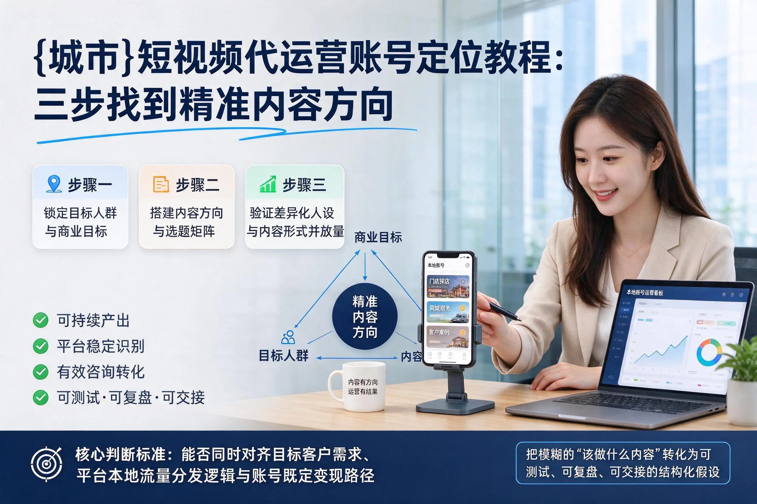 陇南短视频代运营账号定位教程：三步找到精准内容方向