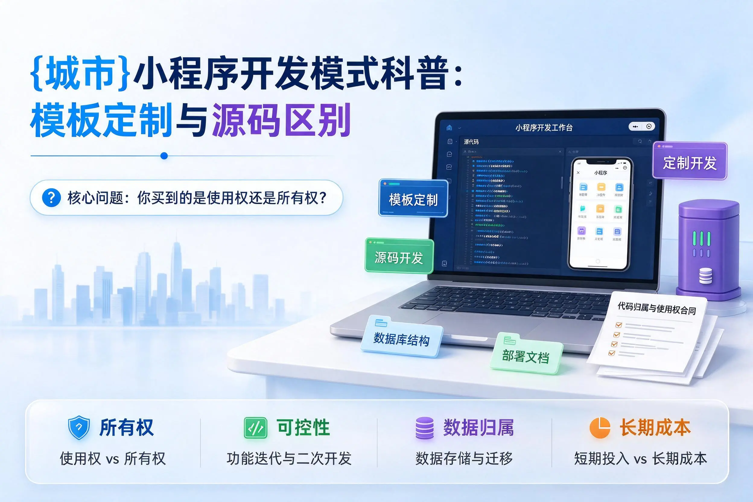 陇南小程序开发模式科普：模板定制与源码区别
