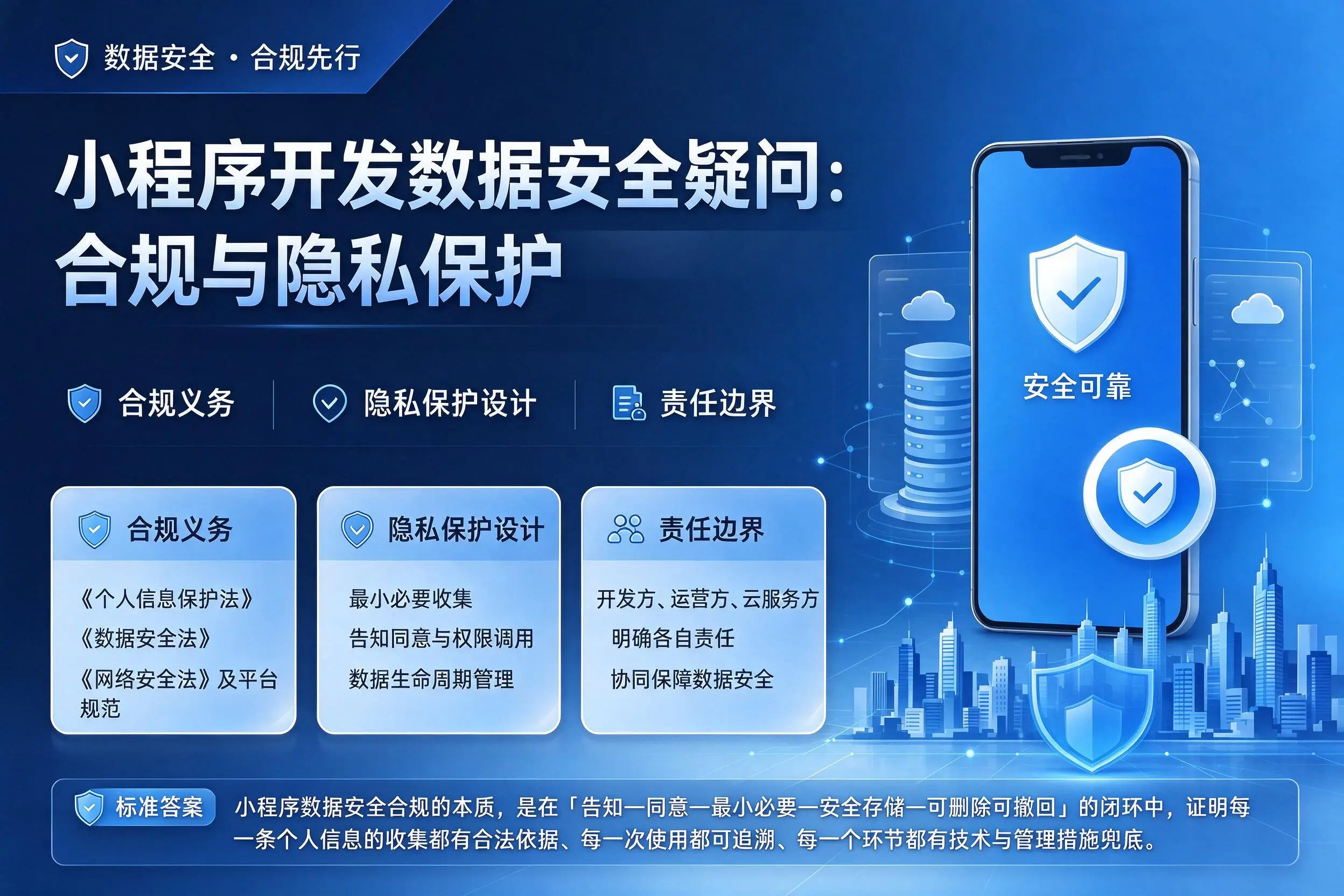 陇南小程序开发数据安全疑问：合规与隐私保护