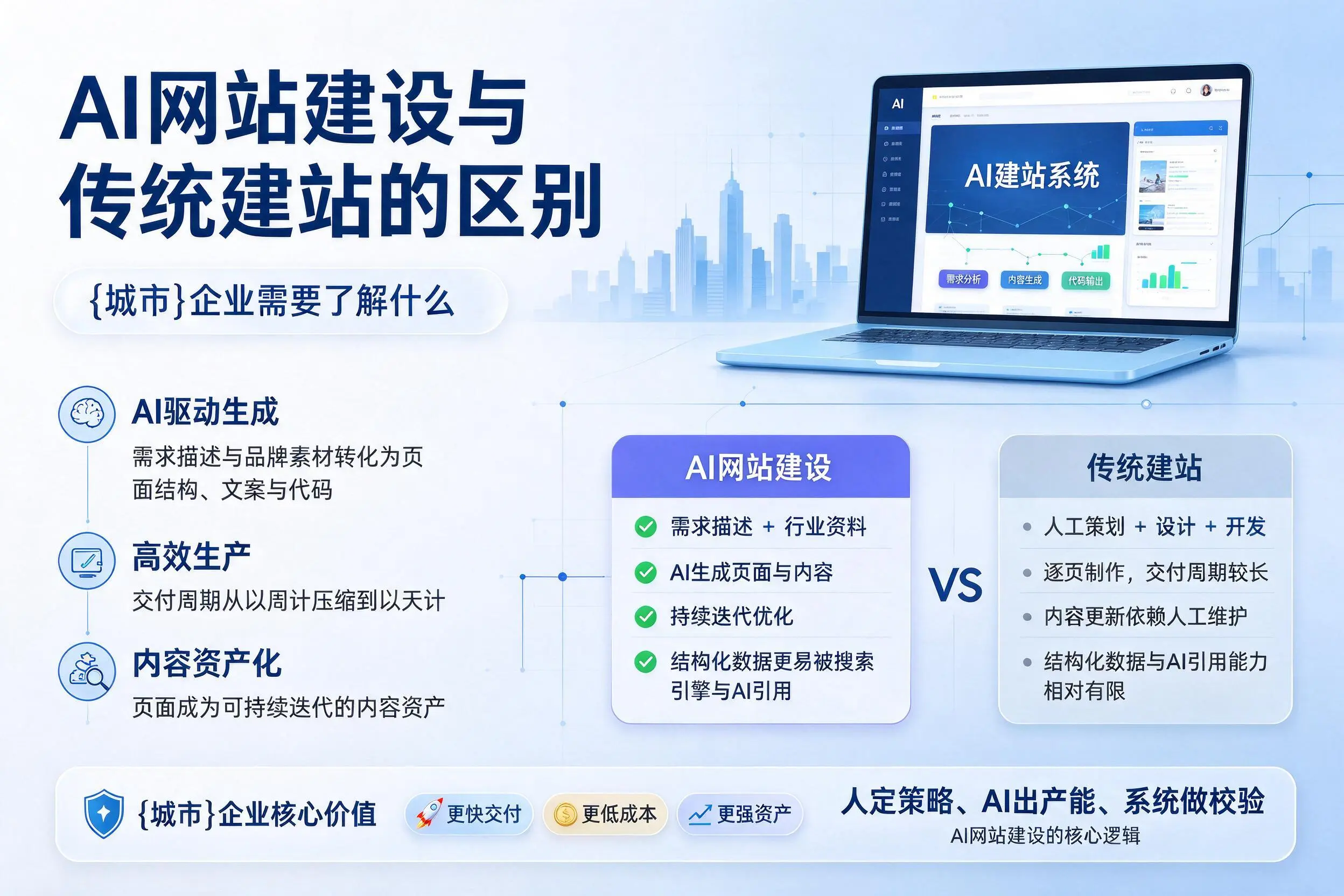 AI网站建设与传统建站的区别，陇南企业需要了解什么