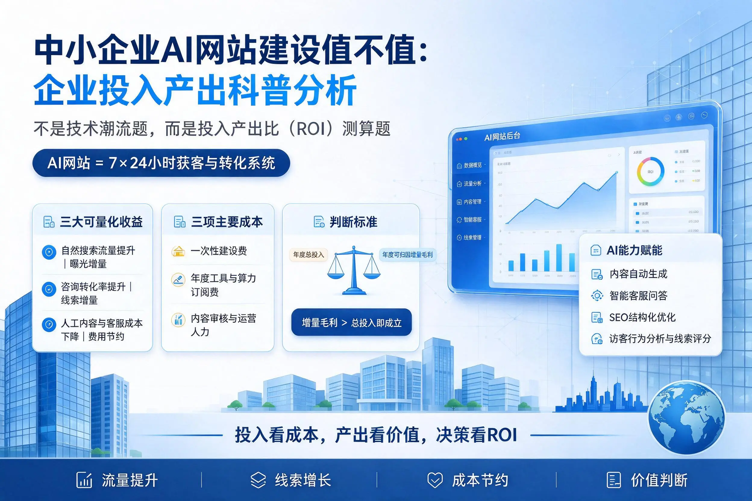 中小企业AI网站建设值不值：陇南企业投入产出科普分析