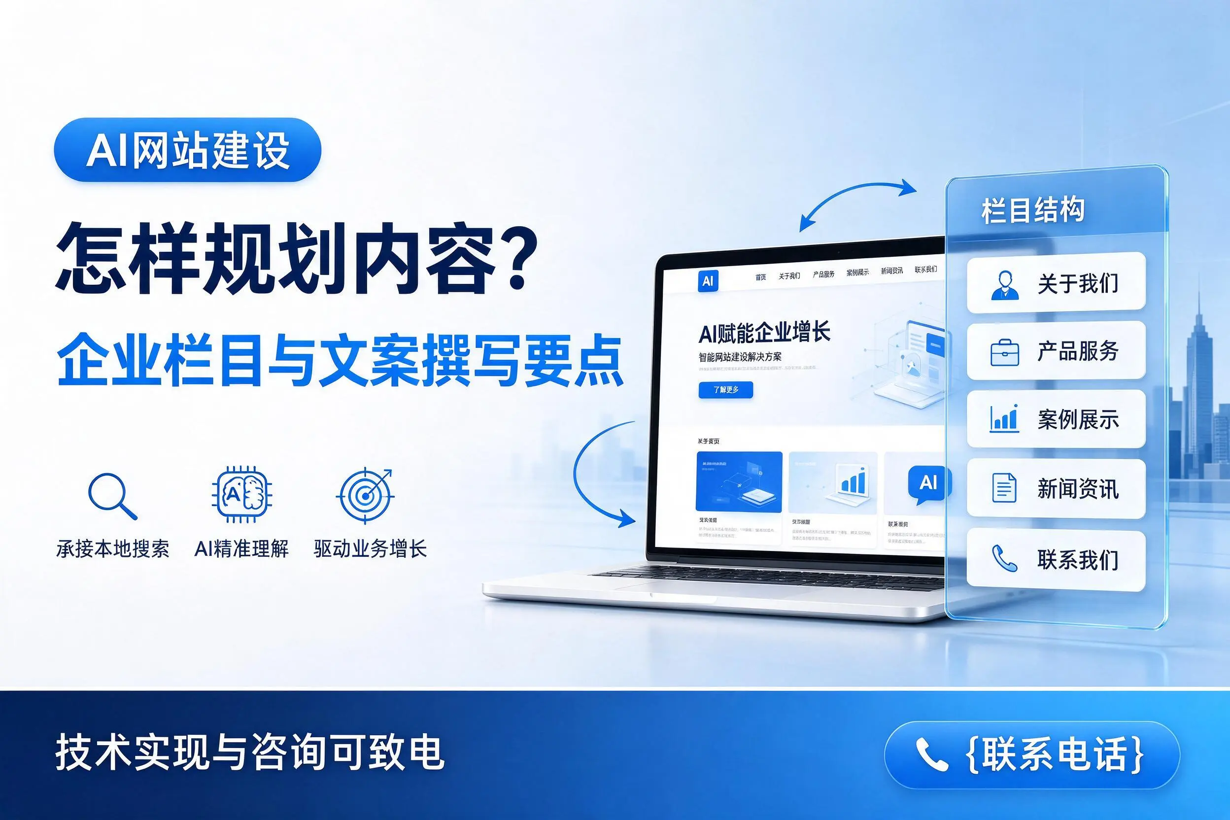 AI网站建设怎样规划内容？陇南企业栏目与文案撰写要点