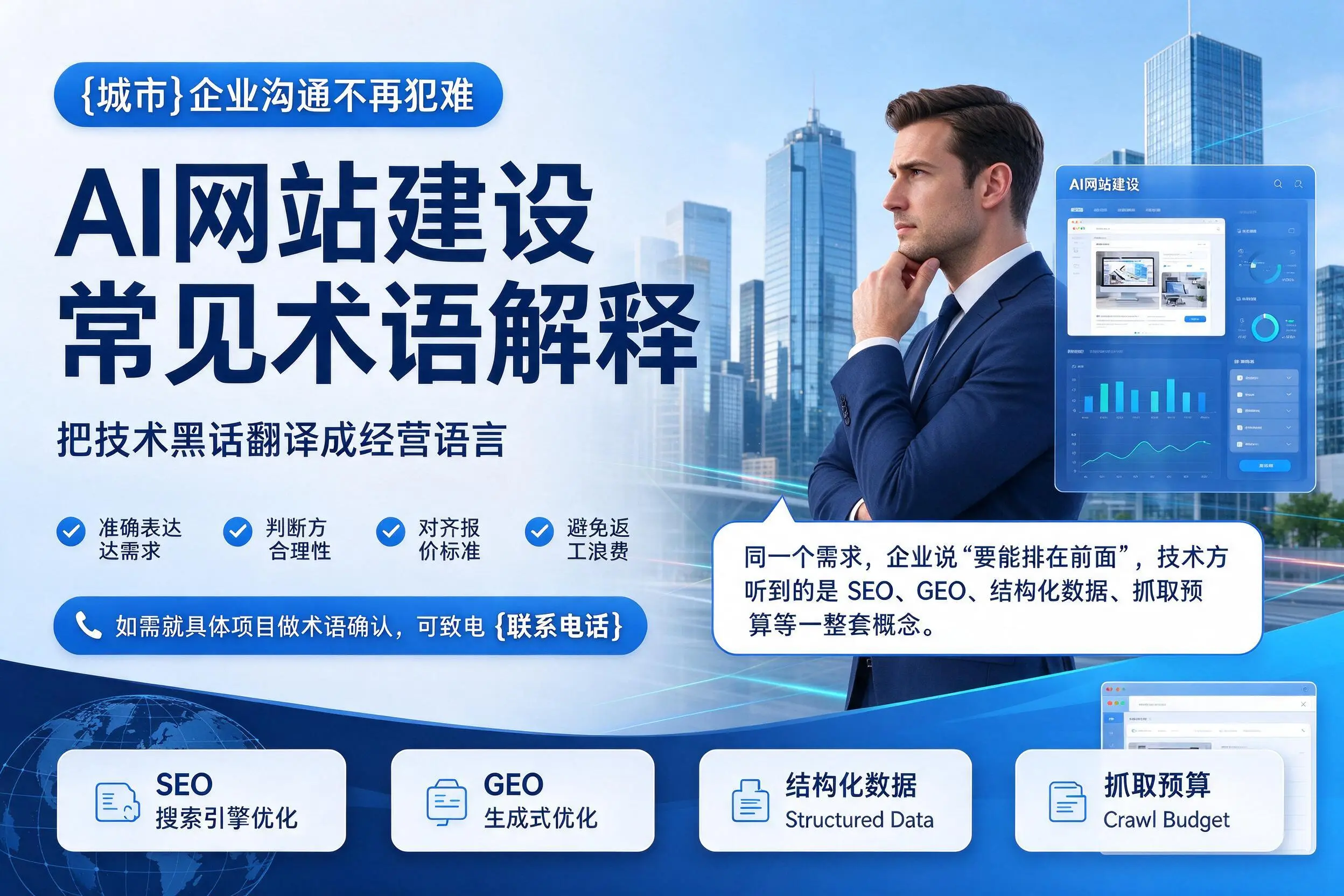 AI网站建设常见术语解释,陇南企业沟通不再犯难