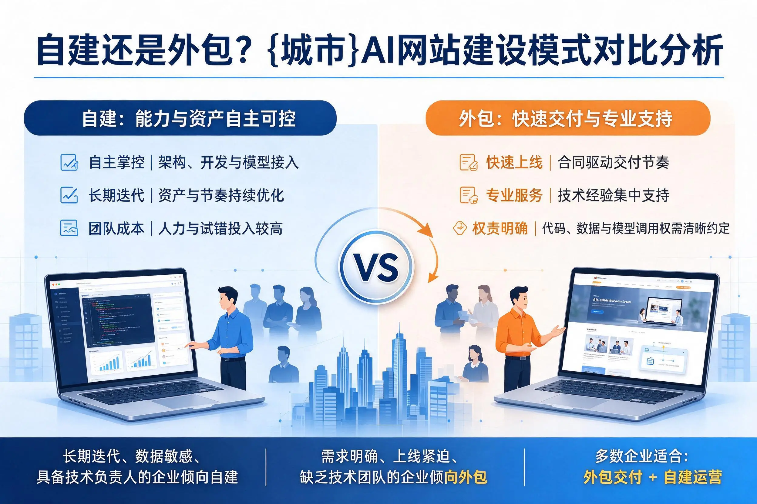 自建还是外包？陇南AI网站建设模式对比分析
