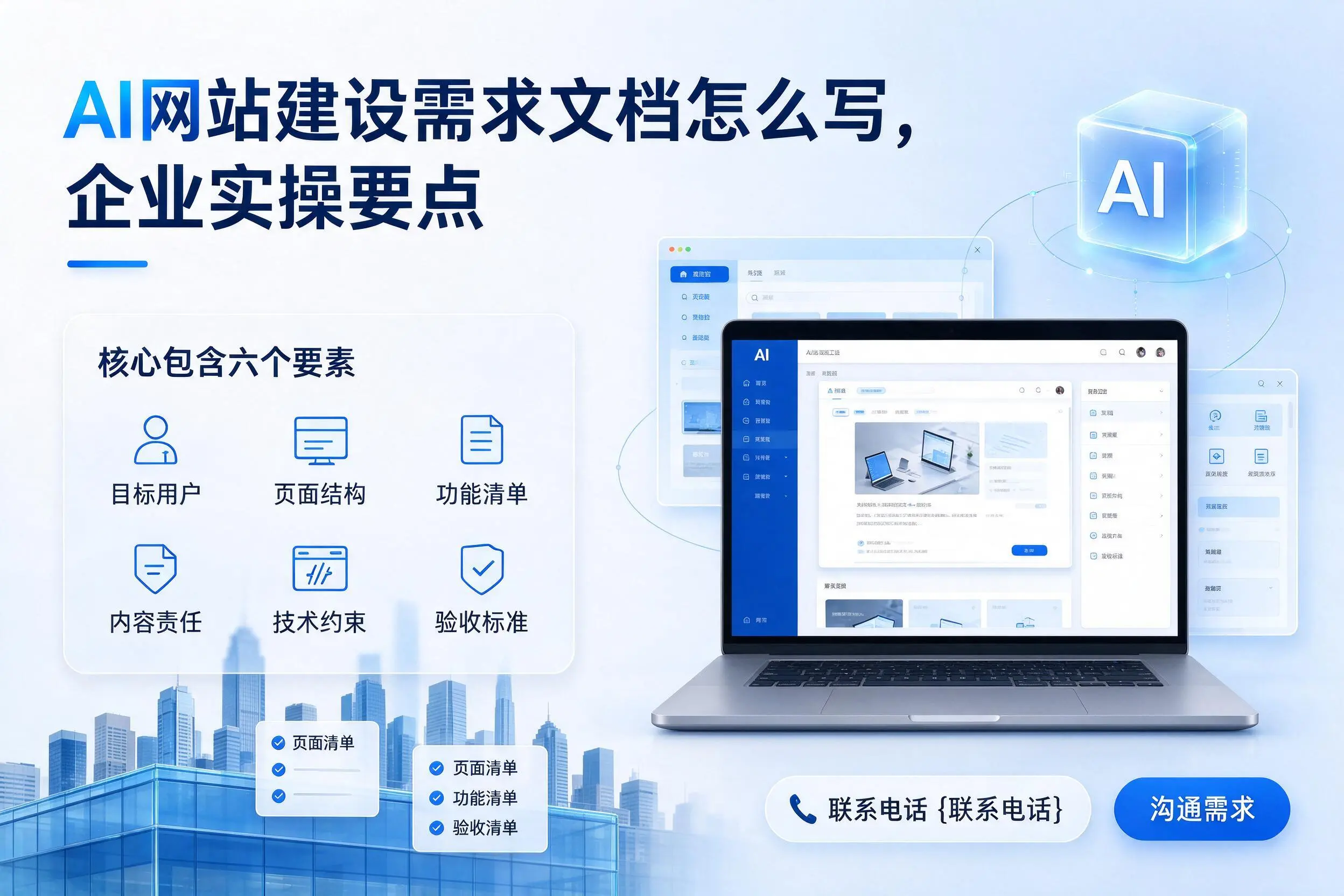 AI网站建设需求文档怎么写，陇南企业实操要点